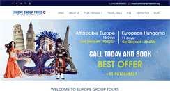 Desktop Screenshot of europegrouptours.in